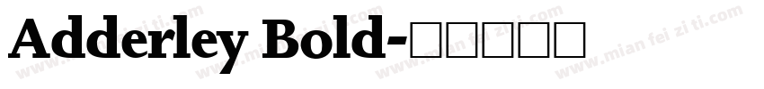 Adderley Bold字体转换